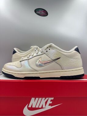 Nike Dunk Low Metallic Jewel Swoosh Sail BRAND NEW Size 10 Women